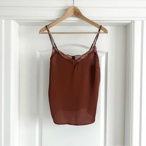 ABERCROMBIE Lace Cami - Size S, Rust